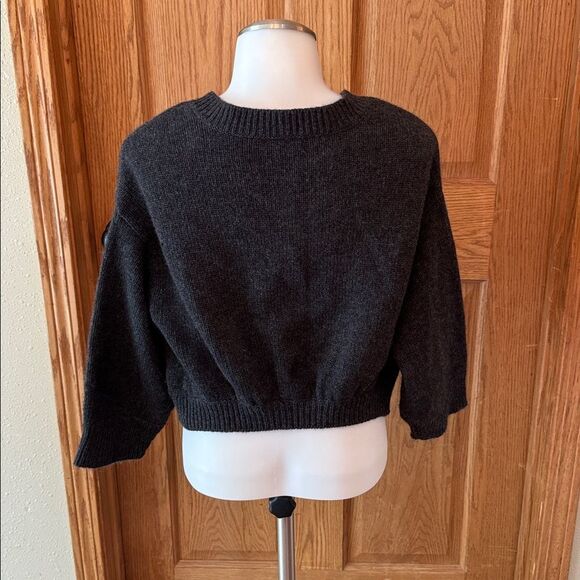 VINCE Cashmere 3/4 Sleeve One Button Cropped Cardigan - Picture 5 of 9